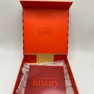 Sephora Luxe Gift Box in Vibrant Orange with Gold Accent
